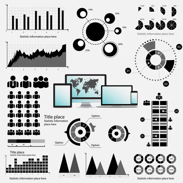 Infografika elementów - Infografika procesu. Biznes infographi — Wektor stockowy
