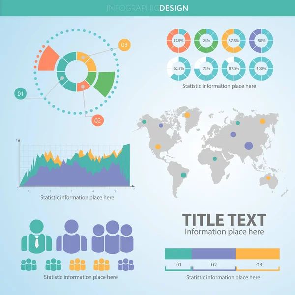 Business infographic concept - vector set of infographic element — Stock Vector