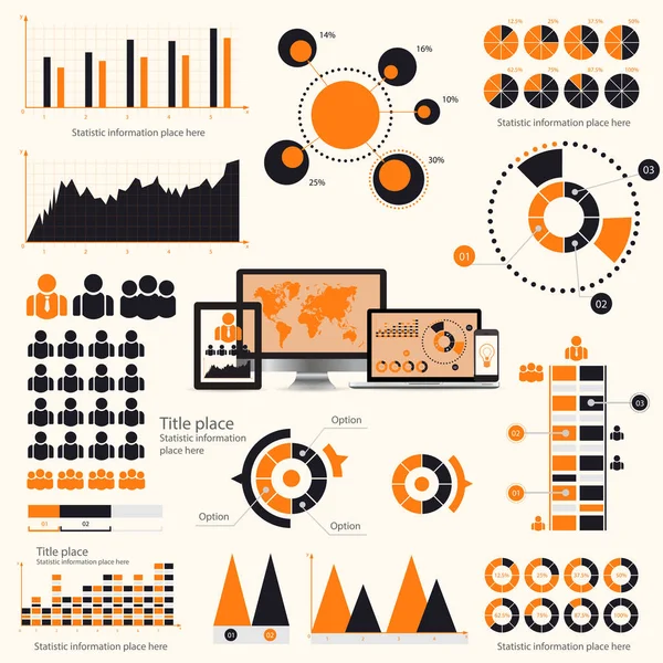 Koncepcja biznesowa Infografika - wektor zestaw element Infografika — Wektor stockowy