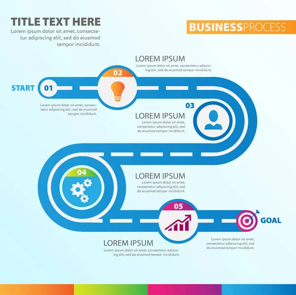 Infographic design template and marketing icons. Business concep — Stock Vector