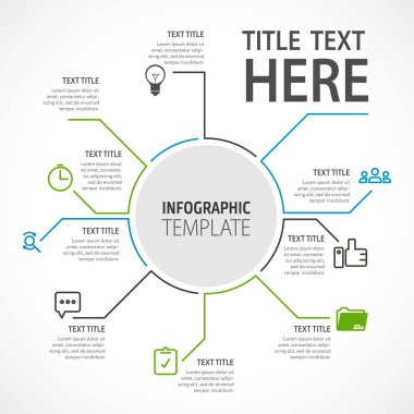 İş Infographic kavramı - vektör küme, Infographic öğesi