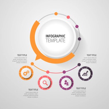 İş Infographic kavramı - vektör küme, Infographic öğesi