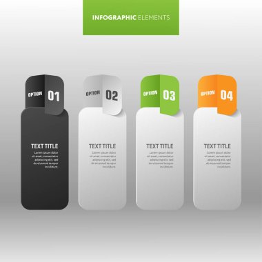 İş Infographic kavramı - vektör küme, Infographic öğesi