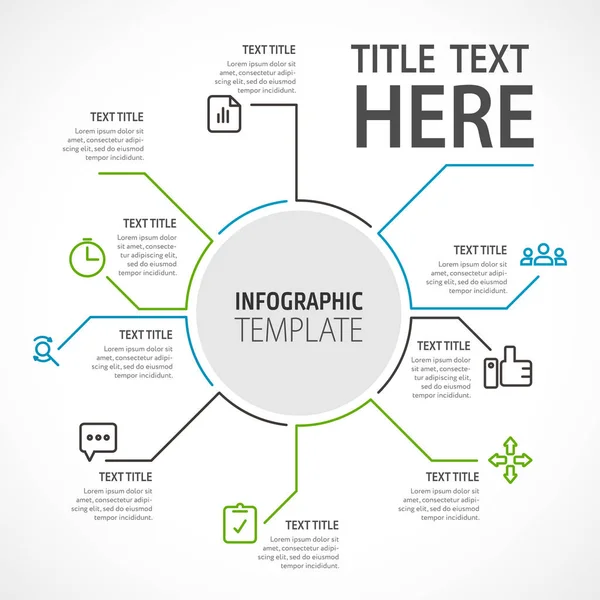 Concepto de infografía empresarial - conjunto vectorial de elemento infográfico — Vector de stock