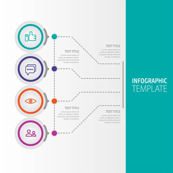 Concepto de infografía empresarial - conjunto vectorial de elemento infográfico — Vector de stock