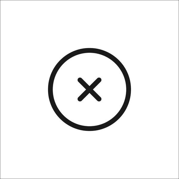 Monocromo único borrar icono de marca. Ilustración vectorial de diseño plano.Aislado sobre fondo blanco . — Vector de stock