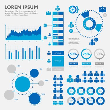 İş Infographic kavramı - vektör küme, Infographic öğesi