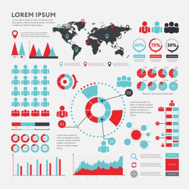 İnfographics öğeleri büyük kümesi. Eps10.