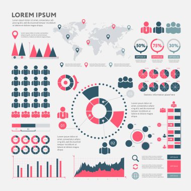 İnfographics öğeleri büyük kümesi. Eps10.