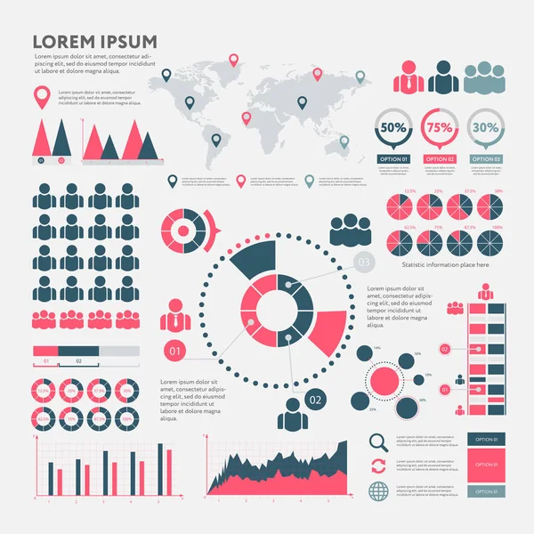 Gran conjunto de elementos de infografía. EPS10 . — Vector de stock