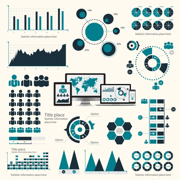 Big set of infographics elements. EPS10. — Stock Vector