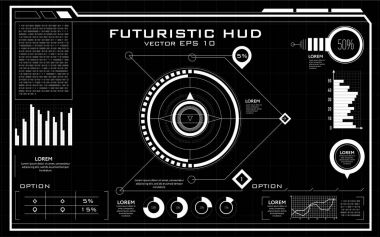 yapılmış hatları ve simgeler vektör Infographic rapor şablonu