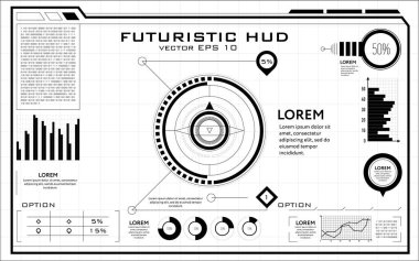 yapılmış hatları ve simgeler vektör Infographic rapor şablonu