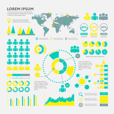 İnfographics öğeleri büyük kümesi. Eps10.