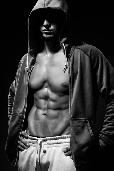Retrato de homem atlético bonito saudável forte Fitnes — Fotografia de Stock