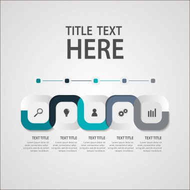 İş Infographic kavramı - Infographic öğeleri sunum, broşür, Web sitesi için düz tasarım tarzında vektör kümesi. Vector Icons set.