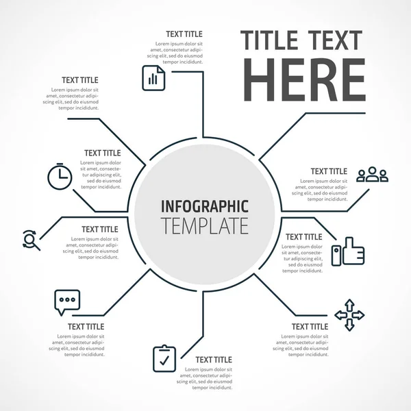 Concepto de infografía de negocios - conjunto vectorial de elementos de infografía en estilo de diseño plano para presentación, folleto, sitio web. Conjunto de iconos vectoriales . — Vector de stock