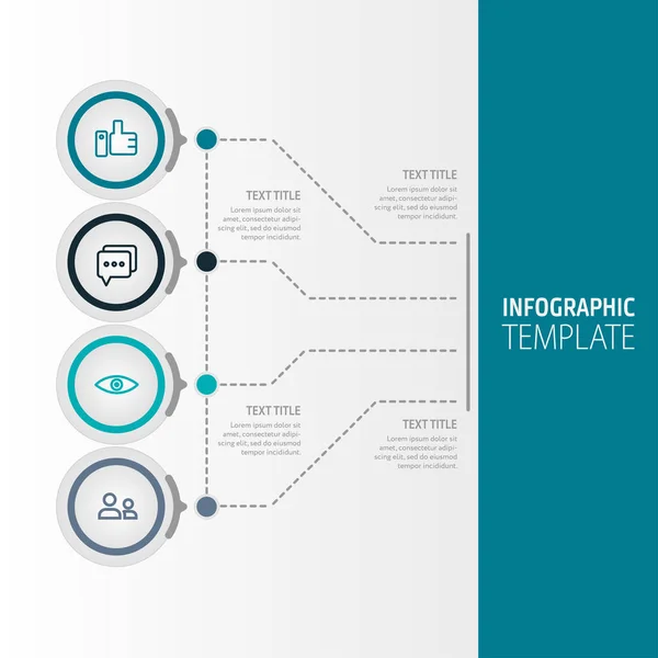 Concepto de infografía de negocios - conjunto vectorial de elementos de infografía en estilo de diseño plano para presentación, folleto, sitio web. Conjunto de iconos vectoriales . — Vector de stock