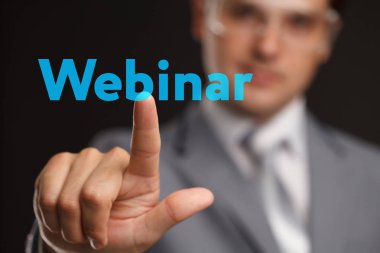 Webinar E-öğrenme eğitim iş Internet teknoloji kavramı.