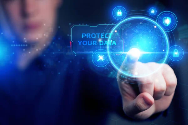Защита данных кибербезопасности Конфиденциальность бизнес-технологий — стоковое фото