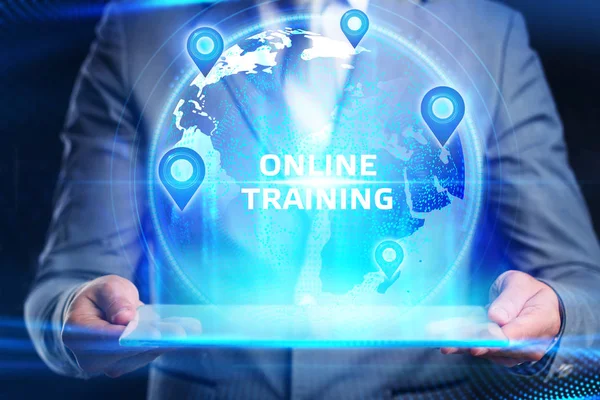 Negócios, Tecnologia, Internet e conceito de rede. Coaching mentoring education business training development E-learning concept. — Fotografia de Stock