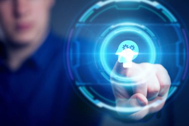 İş, Teknoloji, İnternet ve ağ konsepti. E-öğrenme eğitimi. İnternet teknolojisi web kursları kavramı.