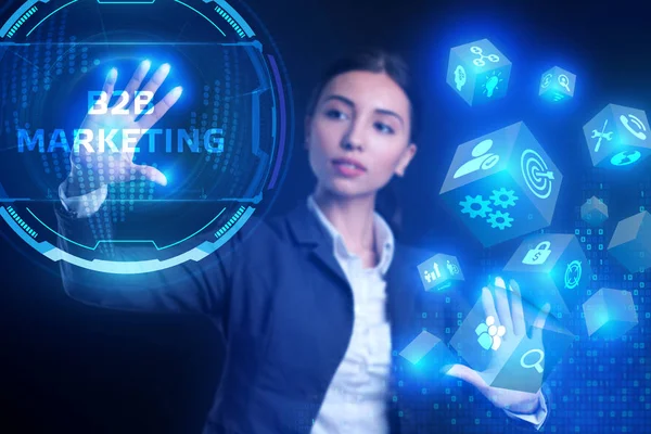 Unternehmen, Technologie, Internet und Netzwerkkonzept. B2B Unternehmen Handel Technologie Marketing-Konzept. — Stockfoto