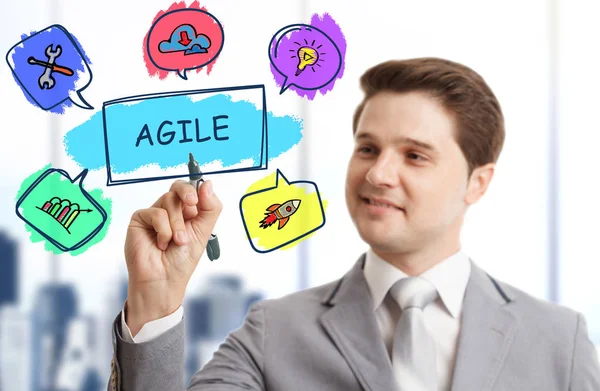 Business, Tecnologia, Internet e concetto di rete. Sviluppo software agile. — Foto Stock