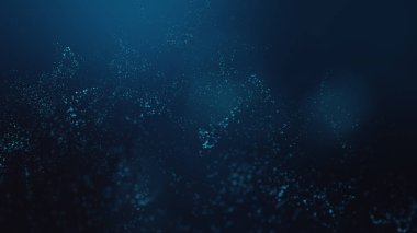 Soyut fütüristik, koyu mavi arka planda çokgen şekilli teknoloji. Dijital teknoloji kavramı tasarla.