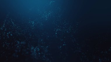 Soyut fütüristik, koyu mavi arka planda çokgen şekilli teknoloji. Dijital teknoloji kavramı tasarla.