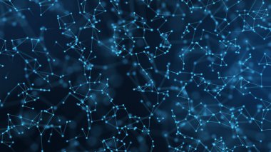 Soyut fütüristik - teknoloji karanlıkta çokgen şekilli 