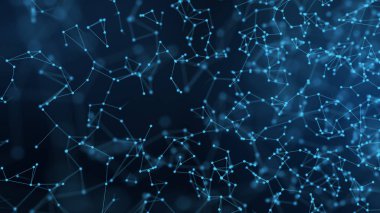 Soyut fütüristik - teknoloji karanlıkta çokgen şekilli 