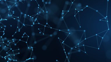 Soyut fütüristik - teknoloji karanlıkta çokgen şekilli 