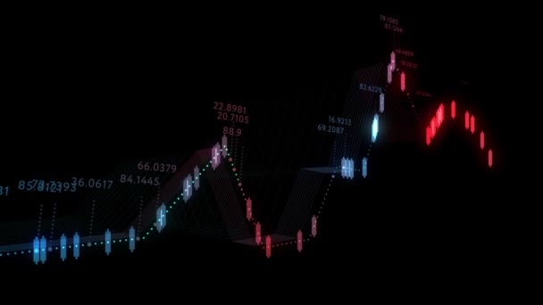 Analisi Del Trader Sulla Carta Informativa Animazione Diagramma Aziendale Grafico — Video Stock