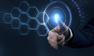 İş, teknoloji, internet ve ağ kavramı. Genç otobüs