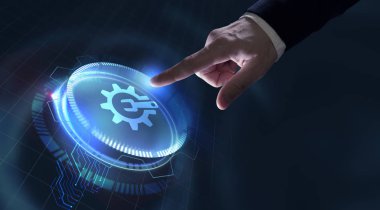 İş, Teknoloji, İnternet ve ağ konsepti. Teknik Su.