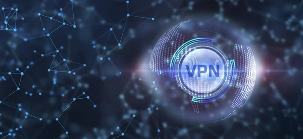 Obchodní, technologické, internetové a síťové koncepce. Síť Vpn — Stock fotografie