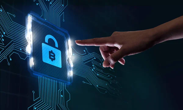 Conce Cyber ασφάλεια προστασίας επιχειρηματική τεχνολογία προστασία προσωπικών δεδομένων — Φωτογραφία Αρχείου