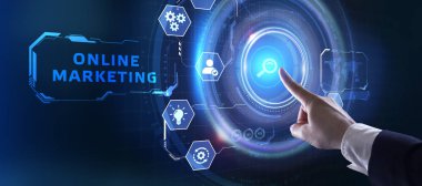 İş, Teknoloji, İnternet ve ağ konsepti. Dijital İşaret