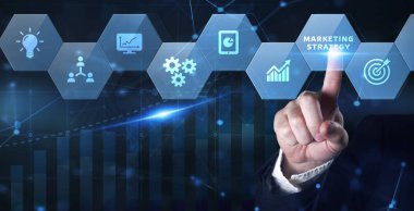 İş, Teknoloji, İnternet ve ağ konsepti. Dijital İşaret