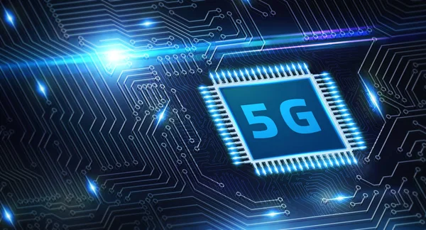 El concepto de red 5G, Internet móvil de alta velocidad, nuevo género —  Fotos de Stock