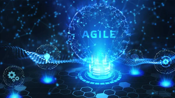 Zakelijk, Technologie, Internet en netwerkconcept. Agile Softwa — Stockfoto