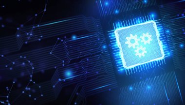 İş, Teknoloji, İnternet ve ağ konsepti. Otomasyon Yazılım Teknolojisi Süreç Sistemi.