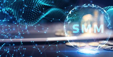 İş, Teknoloji, İnternet ve ağ konsepti. SMM Sosyal Medya Pazarlaması