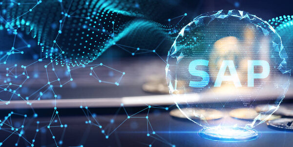 Концепция SAP System Software Automation на виртуальном экране центра обработки данных. Бизнес, современные технологии, Интернет и сетевая концепция