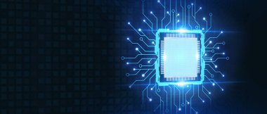 İş, teknoloji, internet ve ağ konsepti. Ofiste çalışan genç işadamı, sanal ekrandaki simgeyi seçin.