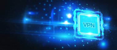 İş, Teknoloji, İnternet ve ağ konsepti. VPN ağ güvenliği internet gizlilik şifreleme kavramı.