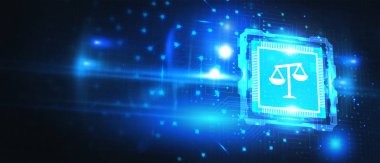 İş, Teknoloji, İnternet ve ağ konsepti. Çalışma hukuku, avukat, hukuk avukatı, sanal ekranda hukuki danışmanlık kavramı.