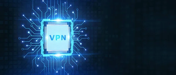 Unternehmen Technologie Internet Und Netzwerkkonzept Vpn Netzwerk Sicherheit Internet Datenschutz — Stockfoto