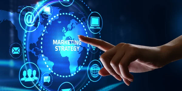 Negócios Tecnologia Internet Conceito Rede Marketing Digital Conceito Estratégia Publicidade — Fotografia de Stock